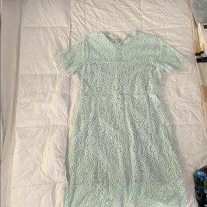 3/$35🌻 Lulu’s Lace Mini Crop Too Dress Mint Green